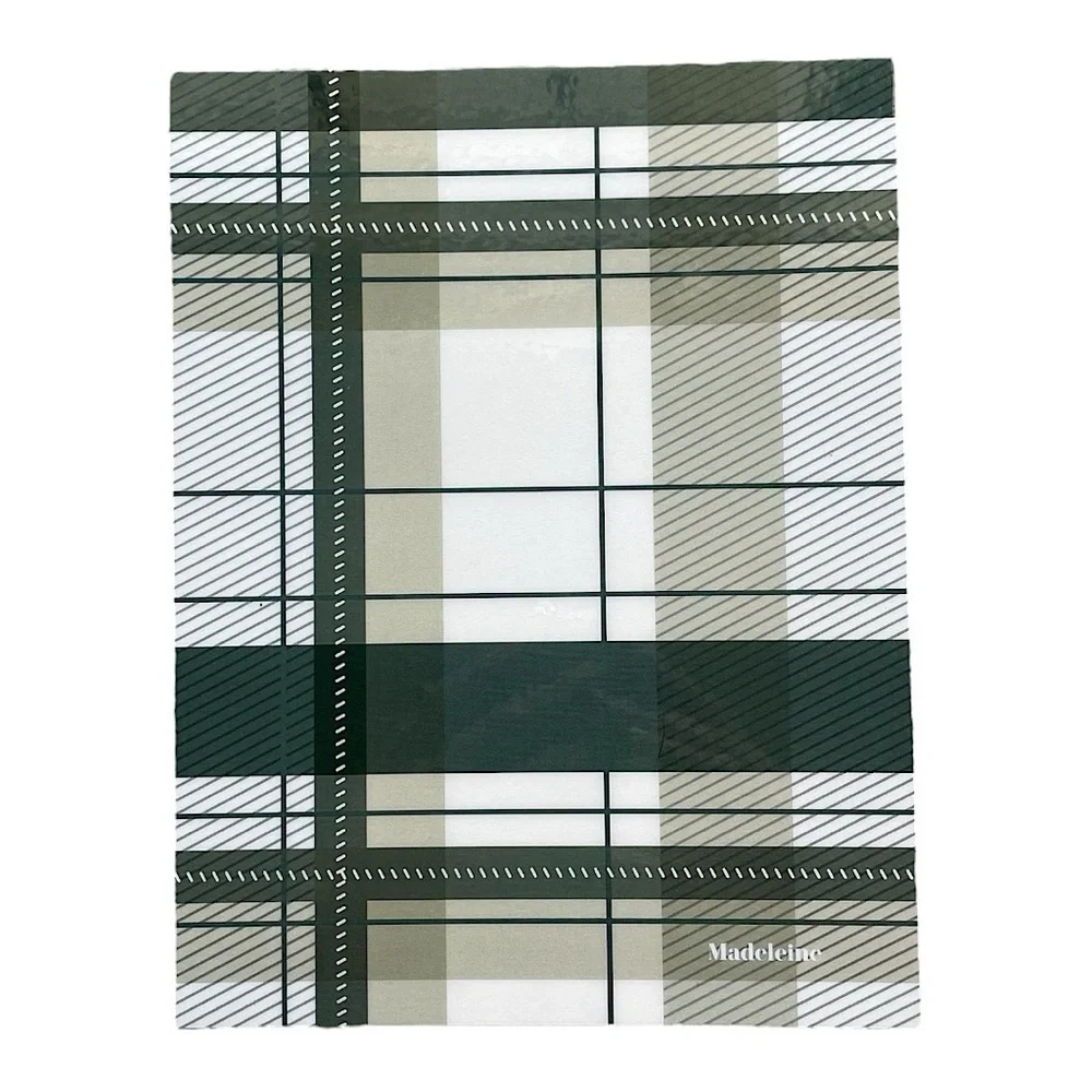 Erin Condren Interchangable Life Planner Cover - Green Plaid